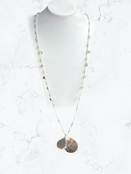 J. Jill Jewelry - J. Jill Silver-Tone Layered Teardrop Pendant Necklace